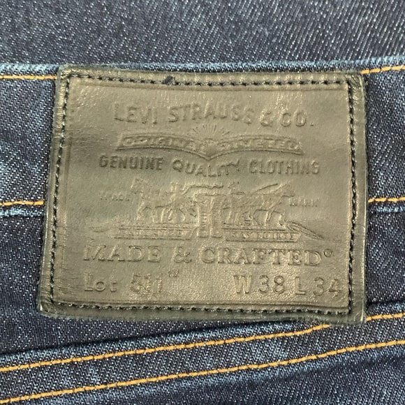 Levi’s 511 Made & Crafted w/Japanese Denim DarkWash Slim Selvedge Edge Jeans - Picture 5 of 16